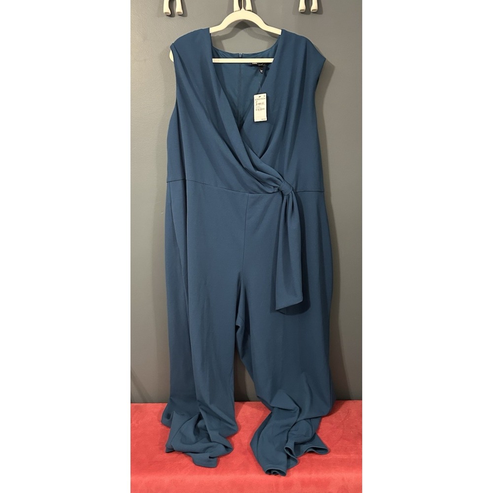 NWT‎ Maggy London Nordstrom Sailor Blue Jumpsuit Plus Size 24W (Orig. $148)